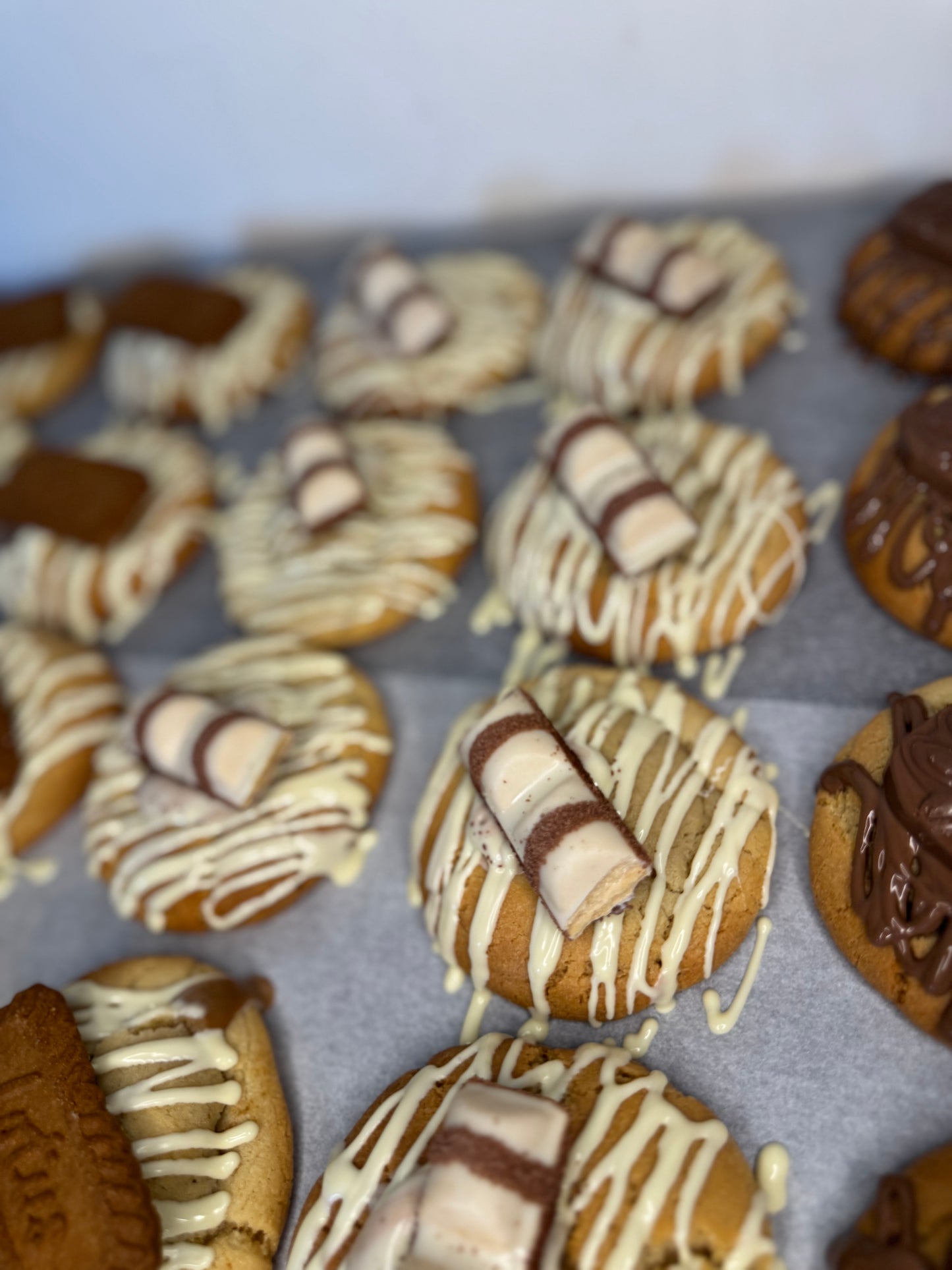 White choc bueno cookie